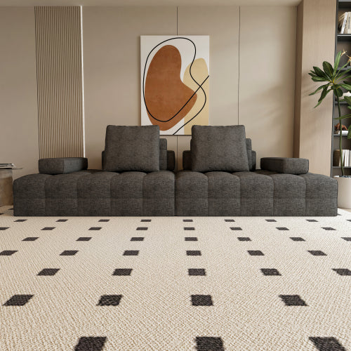 Modern Grey Corduroy Loveseat Sofa with Extra Deep Seats & Memory Foam