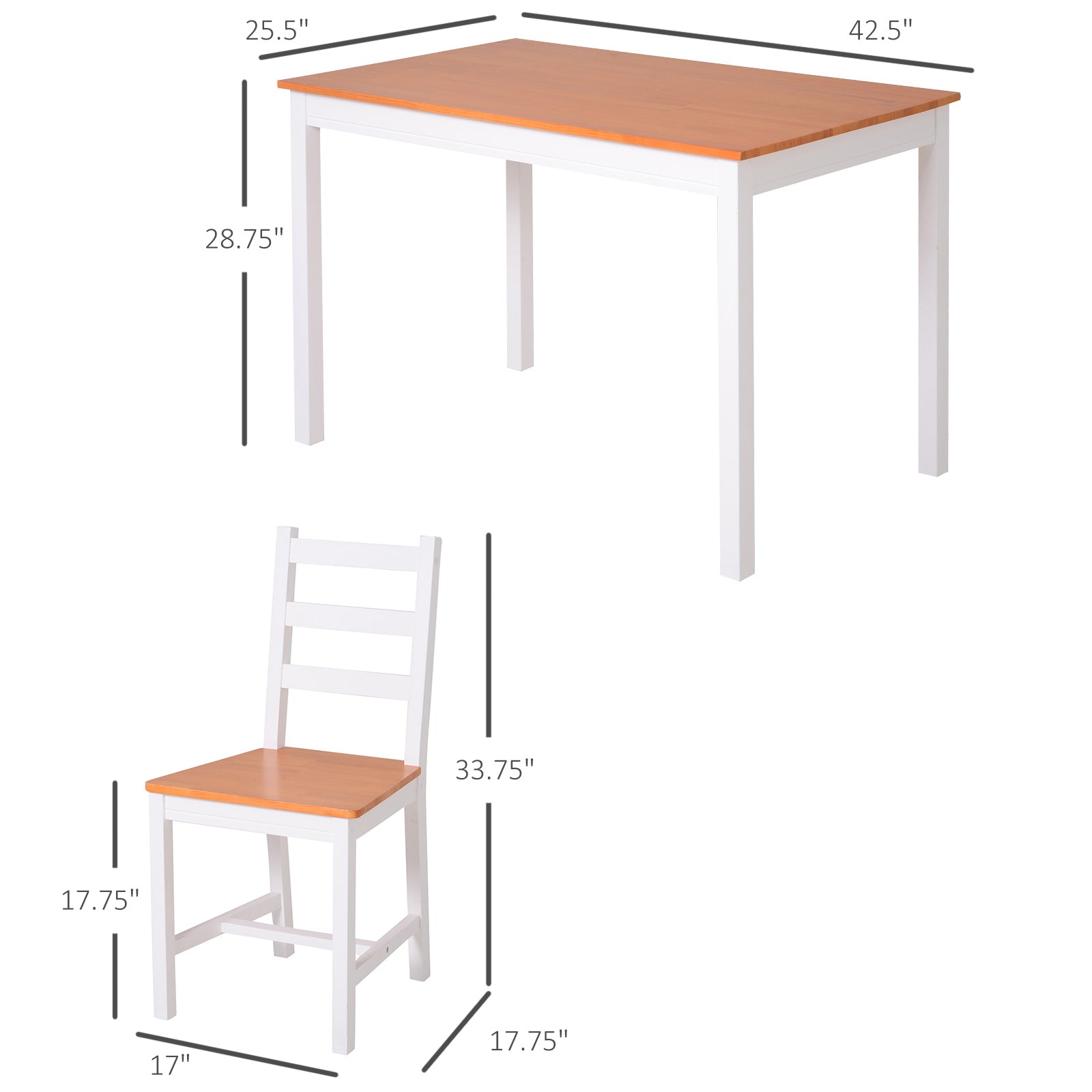 Dining Table Set for 4 chair only table