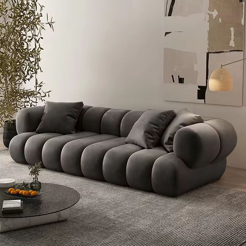 ATUNUS Large Velvet L-Shaped Modular Sectional Sofa for Living Room