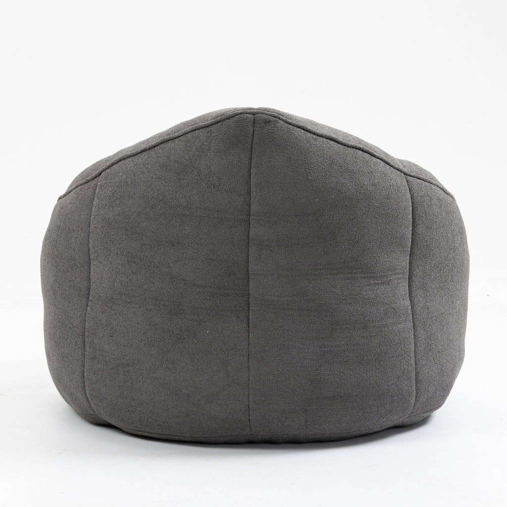 Bean Bag Sofa Chair with High-Density Foam Padding & Footrest – Grey Microfiber Comfort Chair
