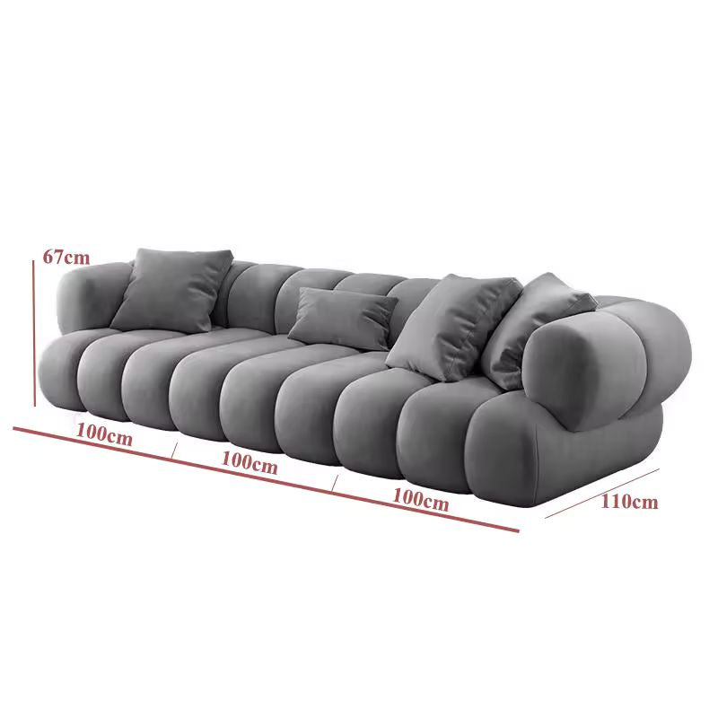 ATUNUS Large Velvet L-Shaped Modular Sectional Sofa for Living Room