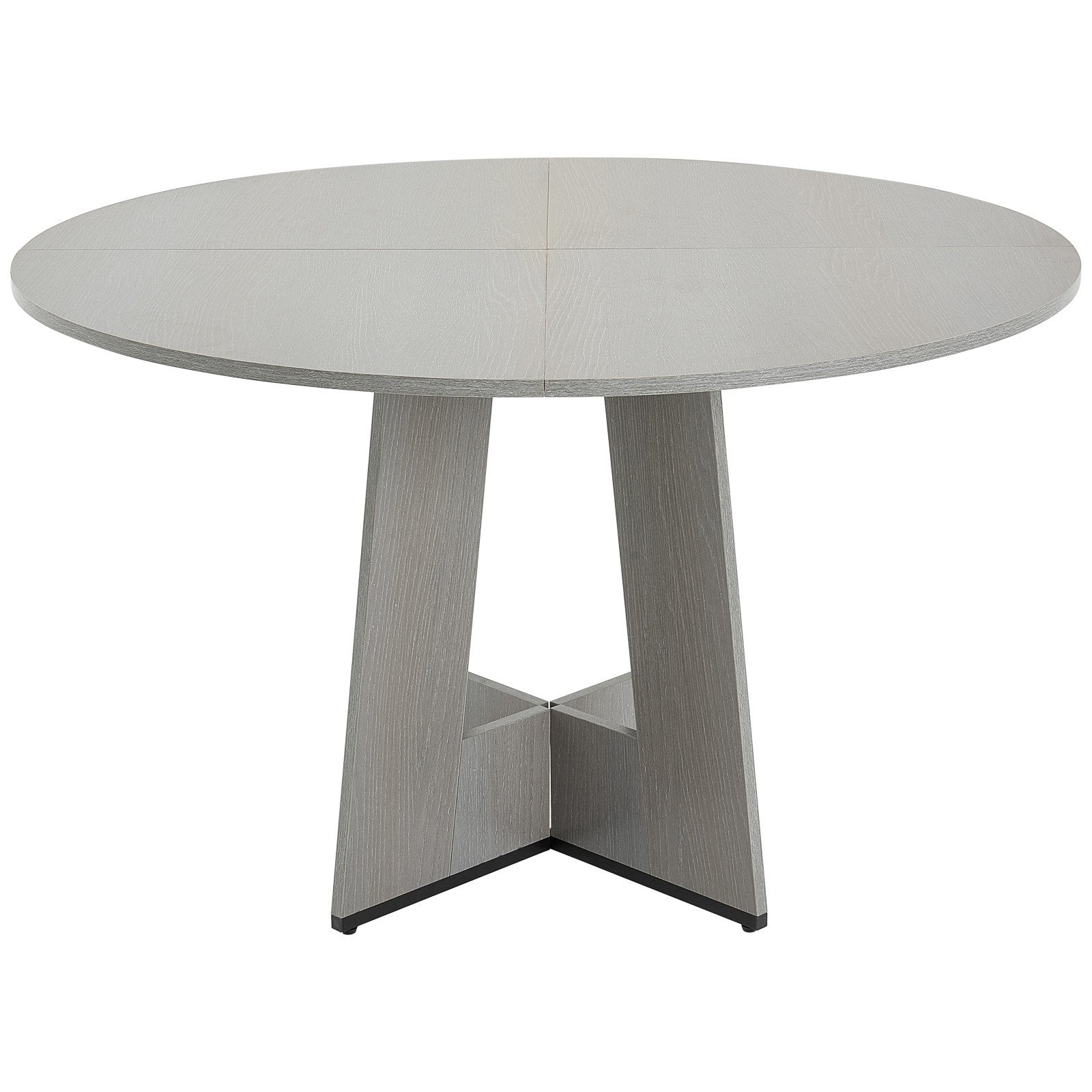 47 In Round Dining Table Wood Kitchen Table For 4-6 Person Grey (Only Table)